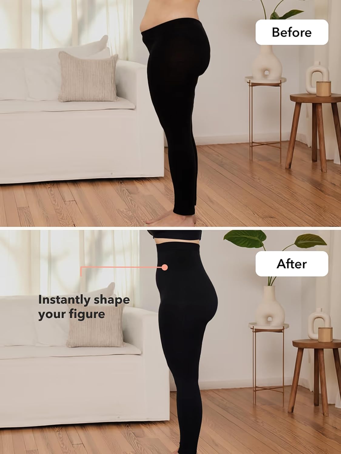 SHAPERMINT High Waisted Tummy Control Compression Leggings for Women - Petite to Plus Size Womens Leggings Non See Through